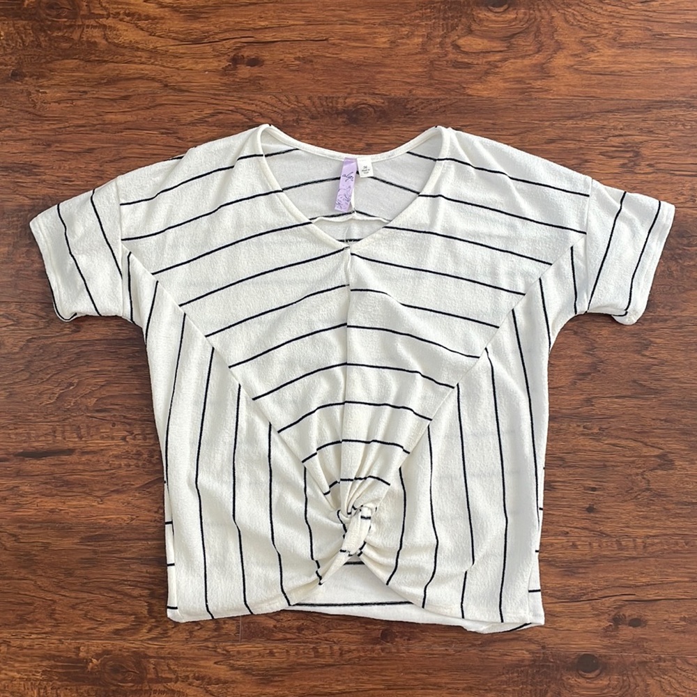 White striped shirt size medium